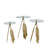 Onesimos Glass 3 Legs End Table Set-231326301