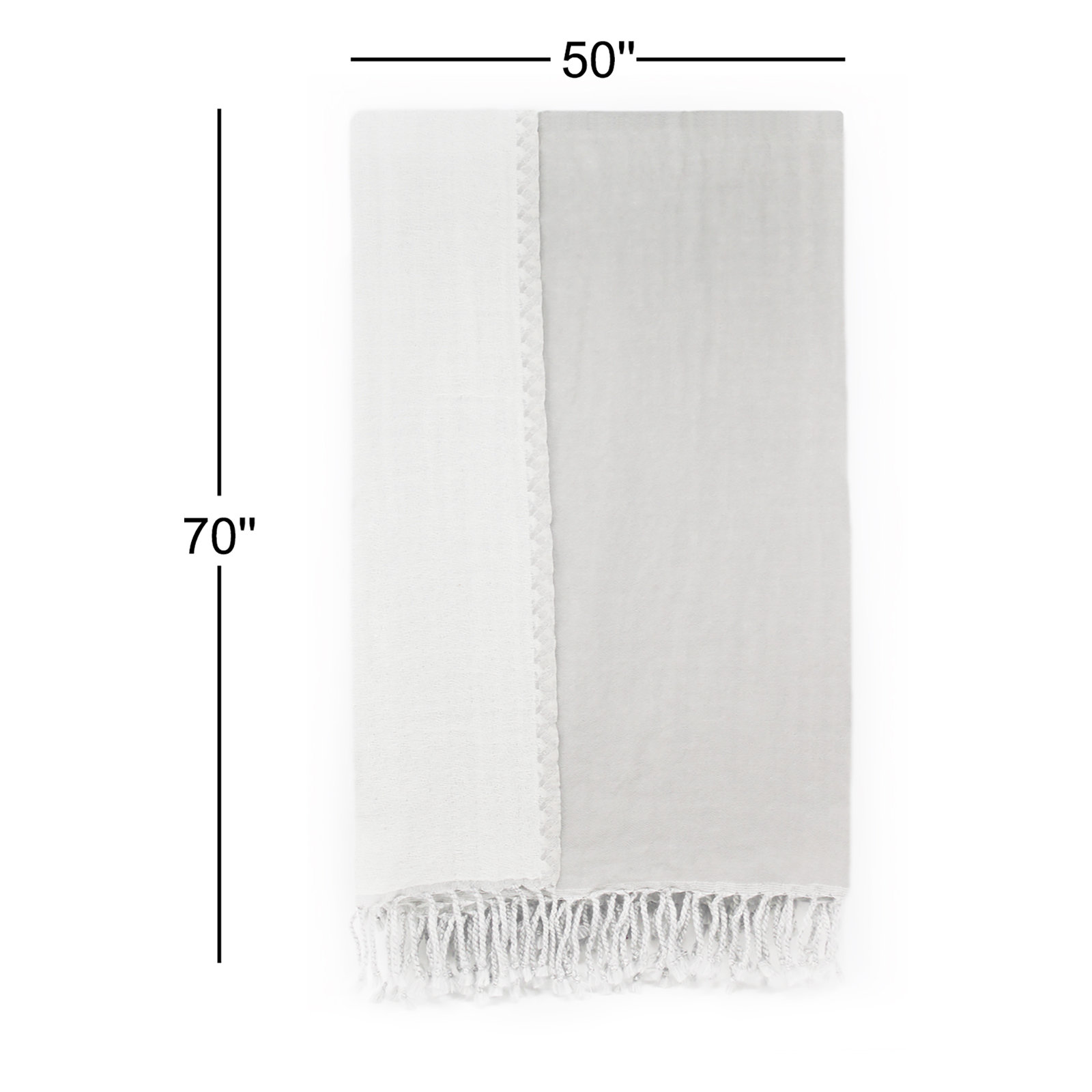 Barina Wool Throw Blanket, Gray