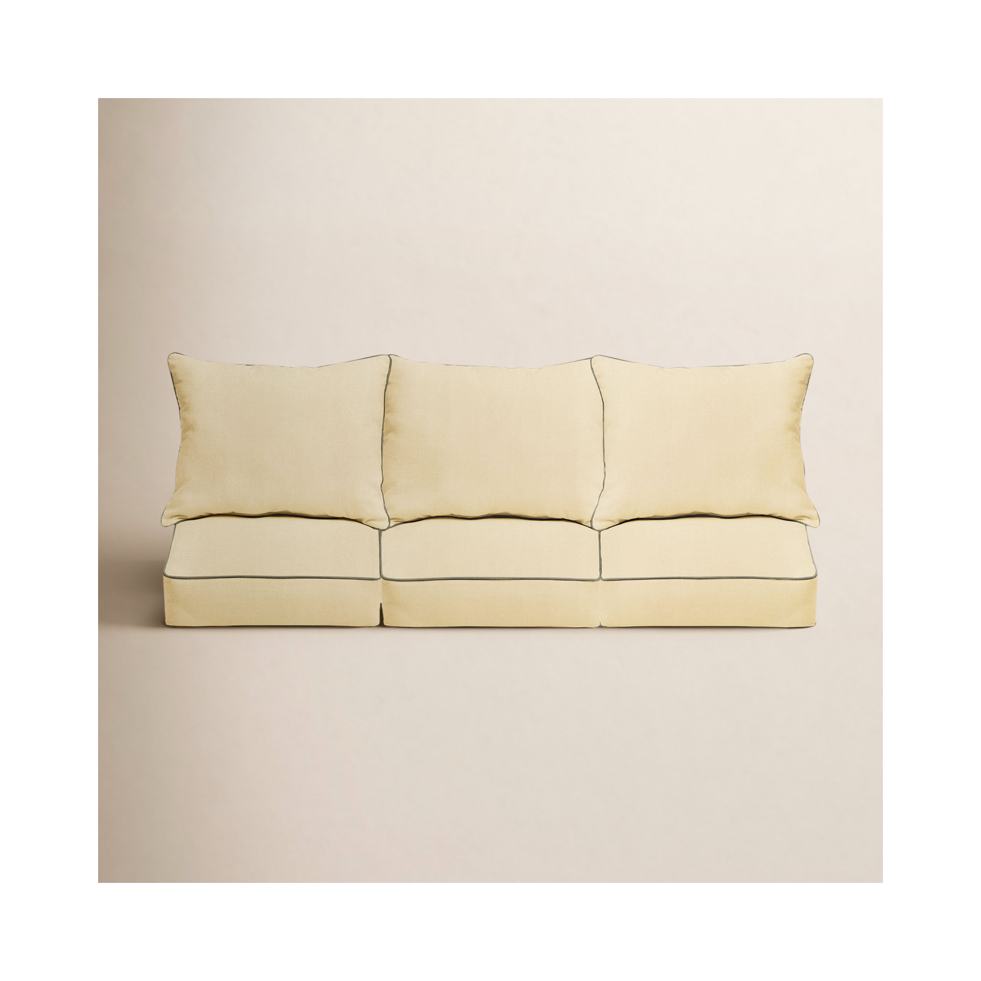 Sunbrella Outdoor Sofa, Antique Beige Sunbrella® Canvas