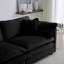 Ensemble de canapés-lits en chenille noire-563924918