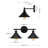 Balfor 2-Light Dimmable Matte Black Vanity Light
