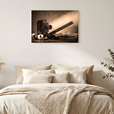 «Gallery Wrap», art mural sur toile pour le salon, la chambre à coucher, le bureau ou le vestibule - décoration murale décorative avec appareil photo rétro