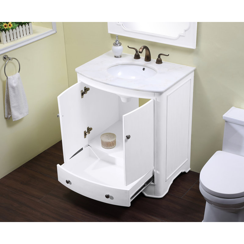Ensemble de meuble-lavabo simple 30 po Perley, Blanc