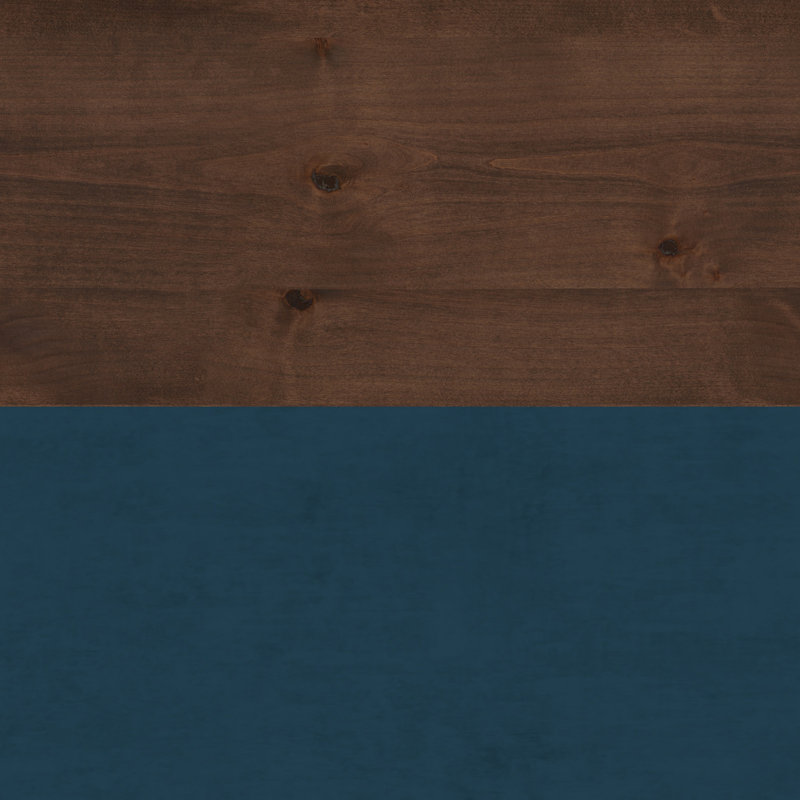 Bridgevine Home Washington 48 Inch Fireplace With Mantel, Blue Denim And Whiskey Finish, Blue