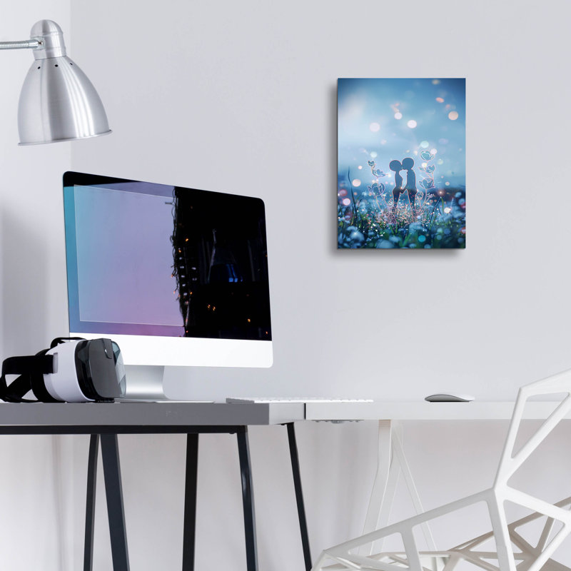 Art mural en verre Latitude Run® «Couple» par r3darch0n, H 16 po x l 12 po x P 0,13 po