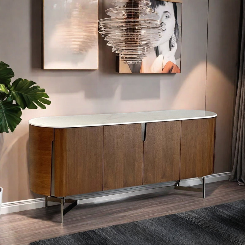 Buffet rétro français, H 31,5 po x l 70,87 po x P 19,69 po