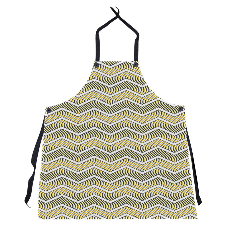 Tablier à chevrons ondulés Stephenie, Jaune