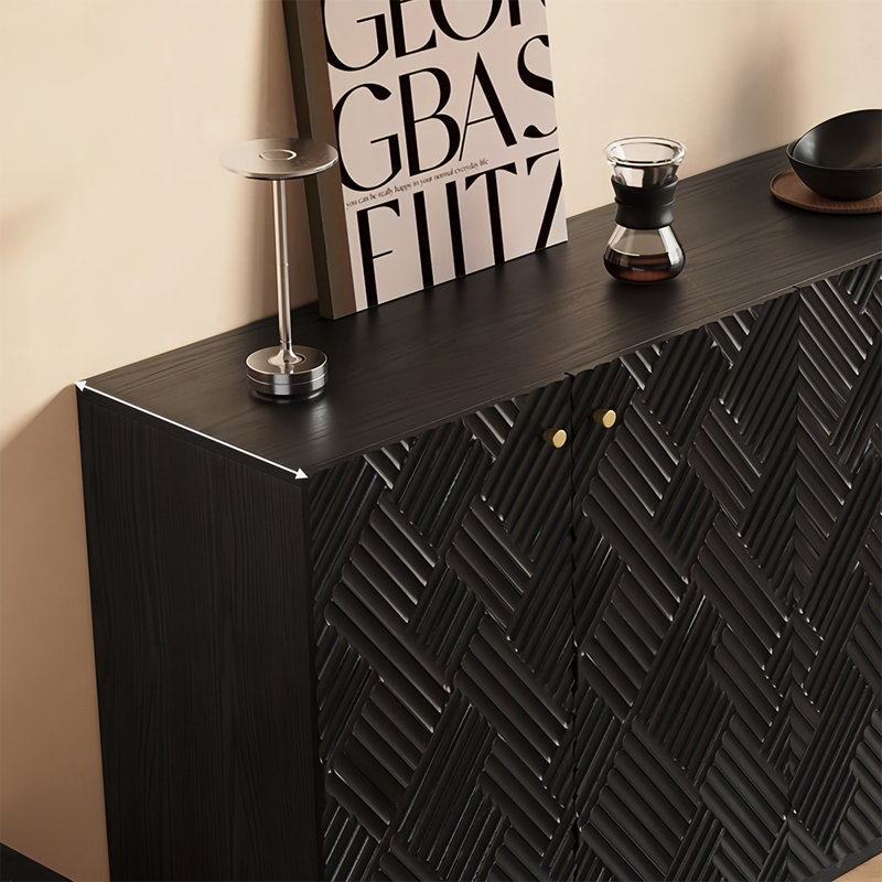 Buffet de rangement de style rétro, H 34,64 po x l 47,24 po x P 15,74 po