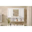 Armoire à pharmacie murale 35 po x 28 po, armoire de salle de bain moderne avec miroir, armoire à miroir avec tablettes ouvertes-284327929