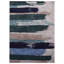 Tapis abstrait abstrait en soie noué à la main multicolore Abstract-819012185