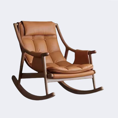 Chaise berçante réglable en bois massif Nordic