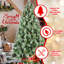 Arbre de Noël 5 pi avec 51 pommes de pin - 694 pointes, branches mixtes en PVC et aiguilles dures, structure à charnières pour une installation facile, support en métal robuste - arbre de Noël réaliste-1930277411