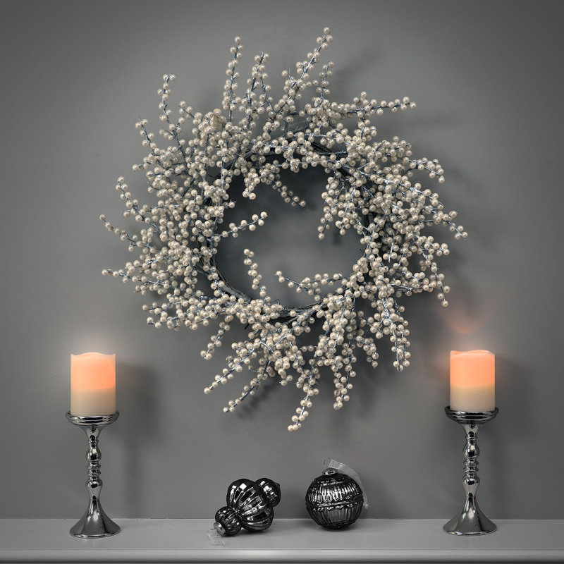 24" Waterproof Winter Berry Wreath