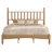 Retro Style Platform Bed with Gourd Shaped Headboard-473385977-473385978
