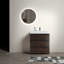Meuble-lavabo autoportant de 30 po avec lavabo, grand meuble-lavabo autoportant pour salle de bain moderne, lavabo une pièce noir sans drain ni robinet, pré-assemblé-1930441218-1930441216