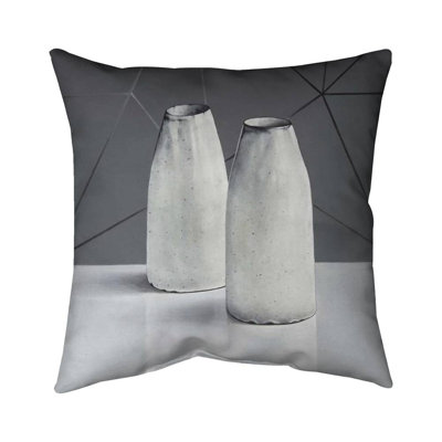 Vases Monochrome Still Life Outdoor Throw Pillow | Home Decor