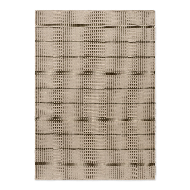 Zona Striped Area Rug in Olive/Beige, Rectangle 4'7" x 6'7"