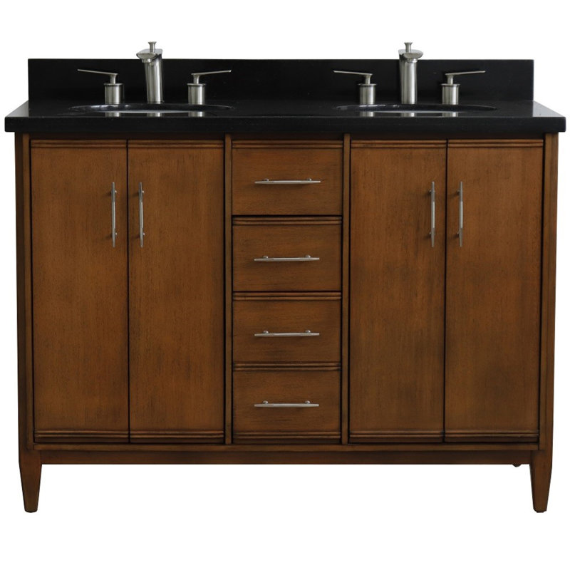 Ensemble de meuble-lavabo double 49 po Haydel, Noir