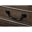 Table de chevet transitionnelle à 3 tiroirs en noyer foncé pour chambre à coucher avec tiroirs doublés de feutre et finition supérieure, fond en bois de cèdre
