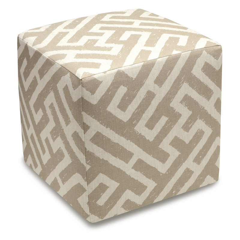 Sameer Upholstered Ottoman, Taupe