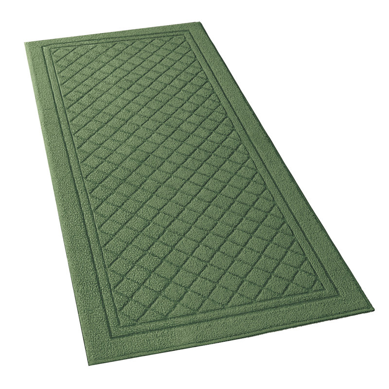 Diamond Embossed Design Skid-Resistant Accent Rug, Rectangle  2'2" x 4'11" 