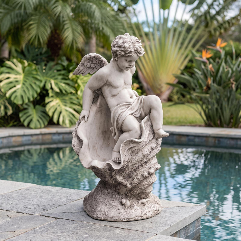 Statue de test de l’eau chérubin