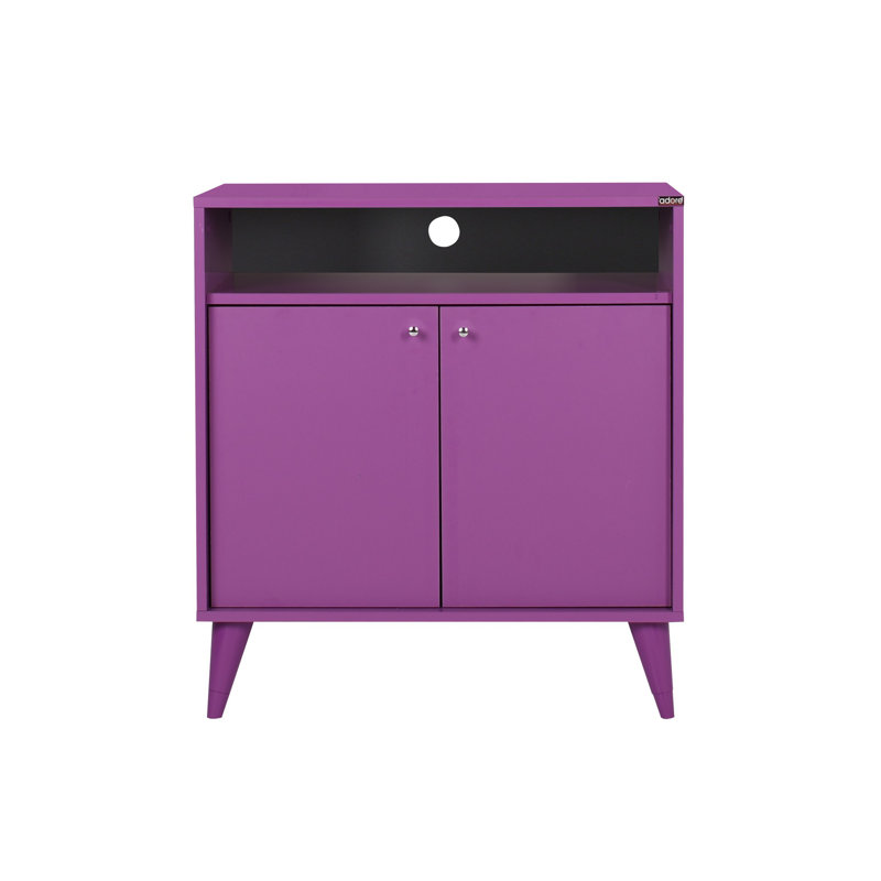 Armoire polyvalente moderne, mauve, 28,7 po x 31,1 po x 16,5 po | 100% panneau de particules enduit de mélamine, épaisseur: 0,6 pouce | Solution de rangement élégante pour la maison et le bureau, design durable et élégant
