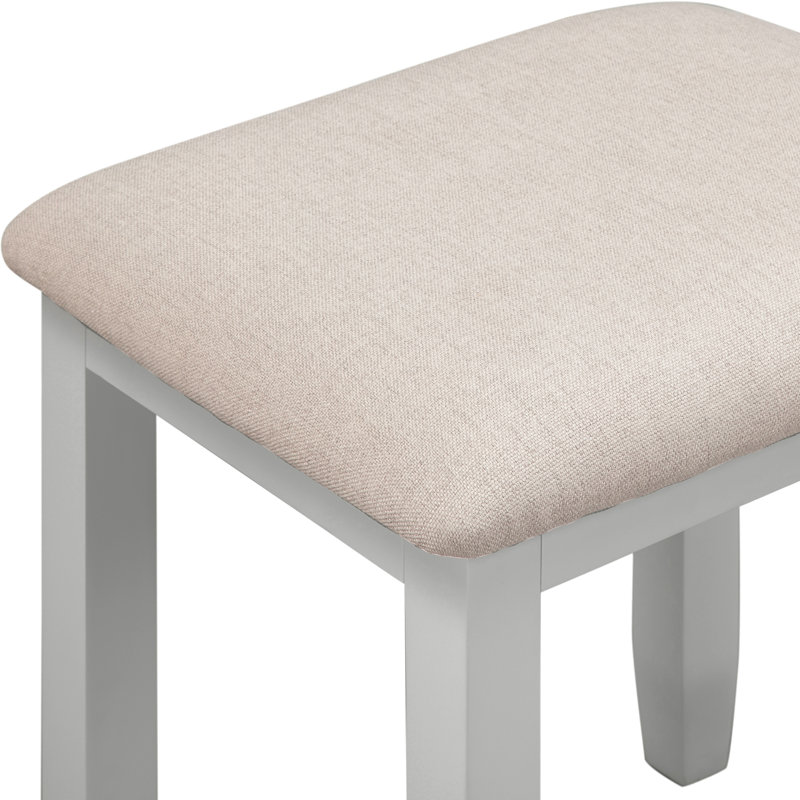 Melchior Dressing Table / Vanity Stool, Ivory