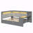 Full Size Daybed with Storage Shelves,Trundle,Charging Station,LED Light-129620545