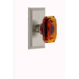 Grandeur Carré Plate Passage with Baguette Crystal Door Knob