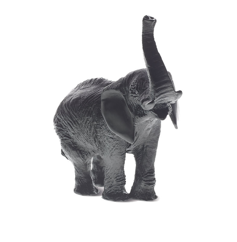 Elephant by Jean-François Leroy Figurine, Black, 8.8" H x 3.9" W x 9" D