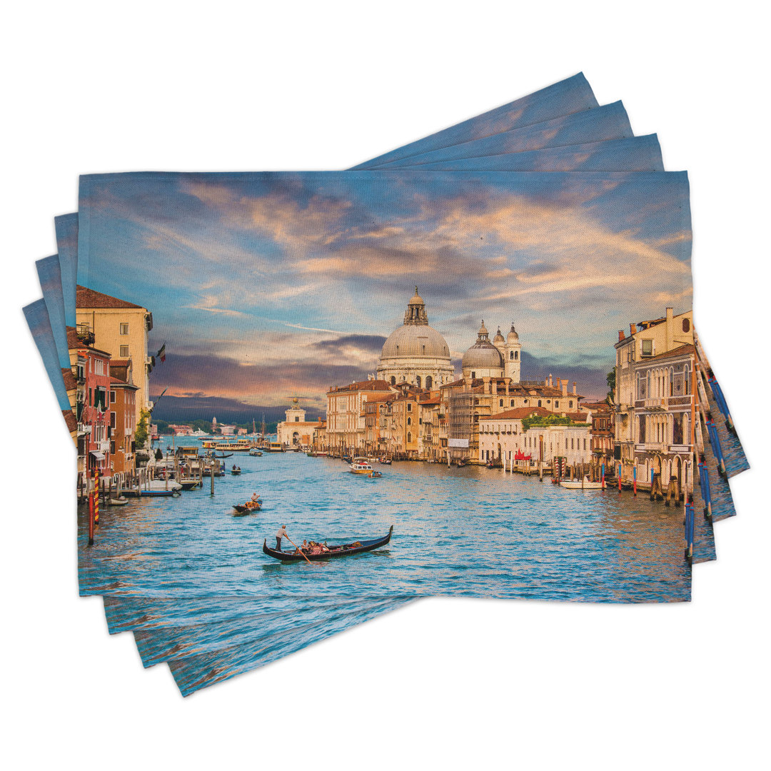 Platzmatten, Canal Grande Italien Bild, Venedig, Himmelblau Champagner