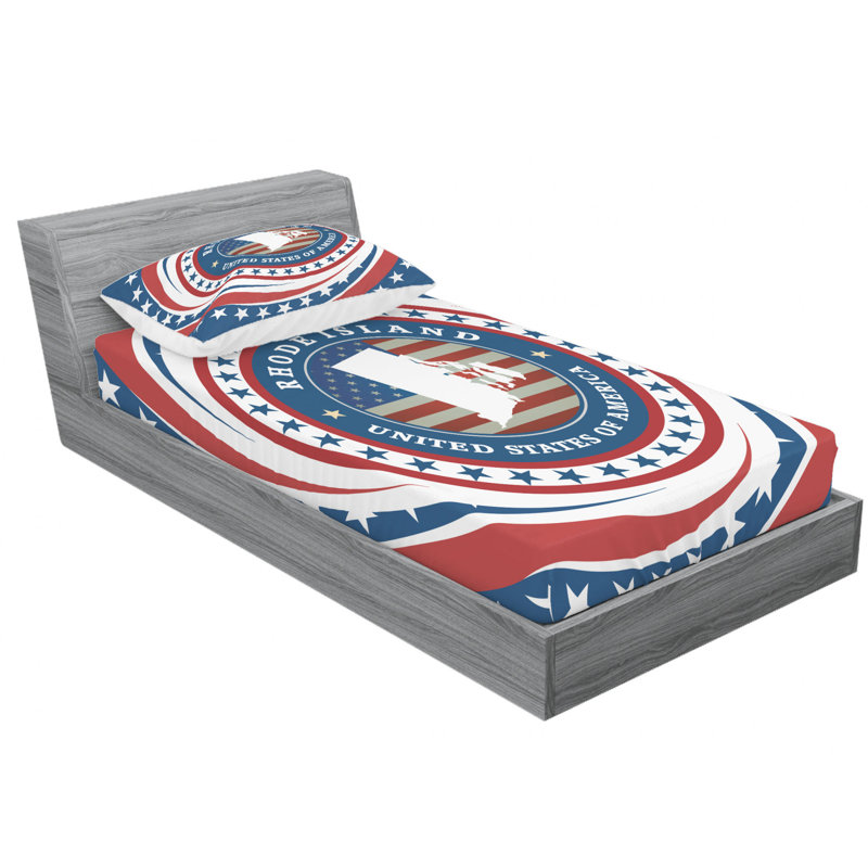 Ensemble de draps rhode island, Ensemble de draps pour lit simple avec drap-housse