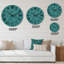 Horloge murale moderne avec feuilles tropicales exotiques VI 1-866897233