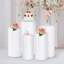Ensemble de 5 supports cylindriques en PVC blanc pour la décoration des fêtes, notamment pour les gâteaux de baby shower.