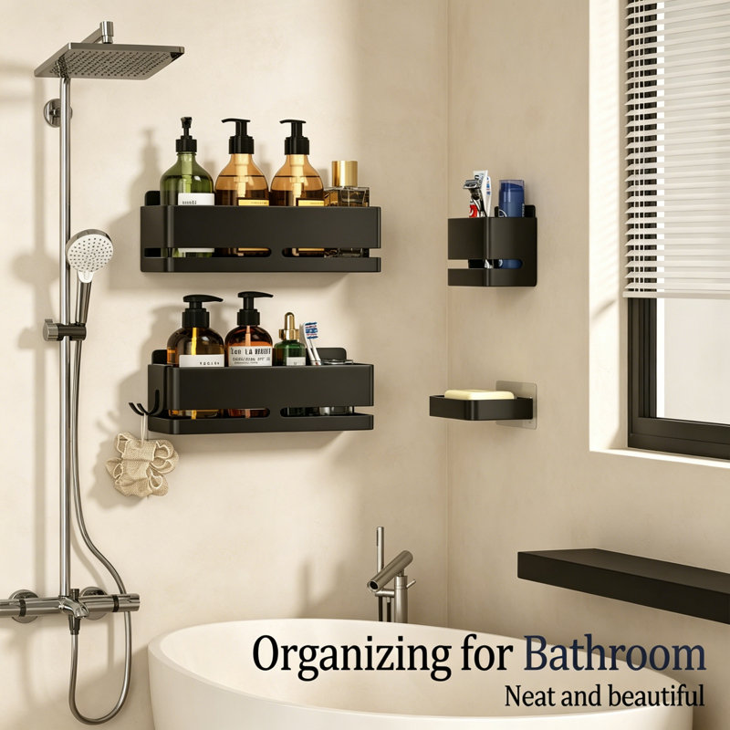 Aluminum Wall Bathroom Shelves