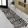 Maribo High-Low Abstract Groovy Striped Black/White Rug