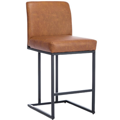 24" Bar Stools, Counter Height Bar Stools with Back by 17 Stories