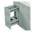 Meuble-lavabo 36 po avec lavabo en céramique gris, structure en bois massif, portes à fermeture en douceur, tablettes réglables, 3 tiroirs, y compris un tiroir à double profondeur pour le rangement du sèche-cheveux-491988937