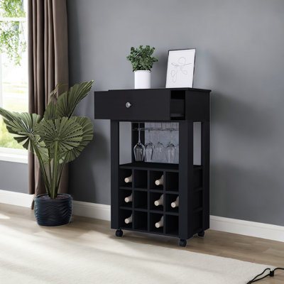 Kemilola Wood Bar Cart by Hokku Designs