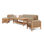 Summer 4 Piece Rattan Sunbrella Sofa Set with Cushions
