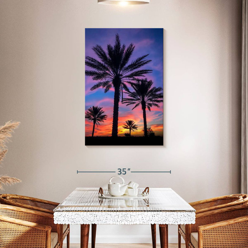Harnek Dramatic Sunset Palms, 45" H x 30" W