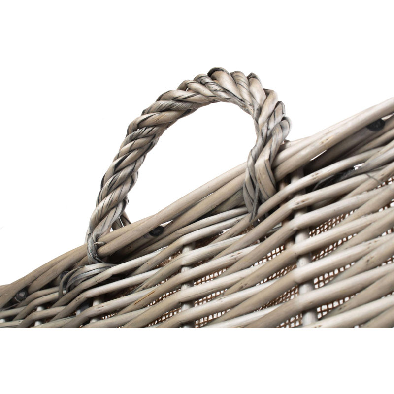 Maggiemae Wicker Log Carrier, 36cm H x 35cm W x 46cm D