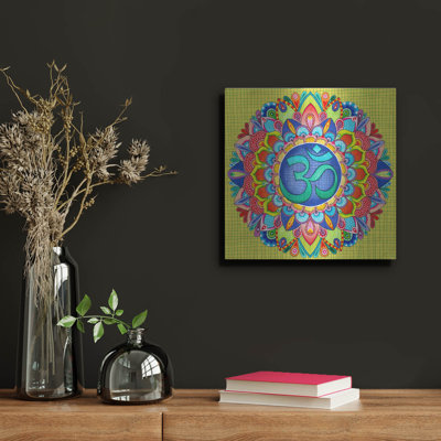 Bungalow Rose «Om Mandala» par Hello Angel, art mural en métal, 12 po x 12 po