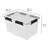 Sterilite 54 Qt Gasket Box, Stackable Storage Container with Lids, Black, 8 Pack