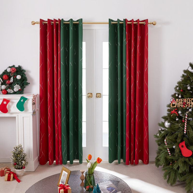 Cohmer Room Darkening Curtain Pair, 52" W x 54" L, Dark Forest