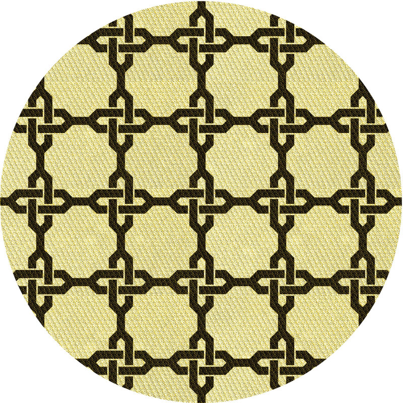 Abstract Indoor Rug, Round 8'