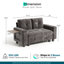 Canapé modulaire avec rangement d'appoint Benett-132785763-133867895