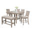 Mobilier en bois de style campagnard avec repose-pieds et banc à hauteur de comptoir 1pc-227925251-227925260