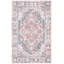 Tapis géométrique en polyester touffeté à la main rouge / bleu-850862043
